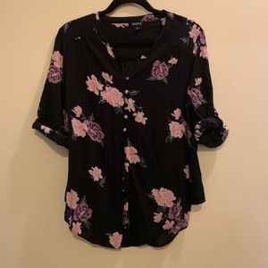 Torrid 3/4 sleeves floral blouse